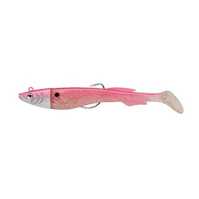 Berkley PowerBait Power Sardine, vishaak, zacht kunstaas, zeevissen, zoutwater zacht aas, minnow peddelstaart, kunstaas voor baars, zeebaars, pollen, kabeljauw, paling, lening en lipvis, metallic