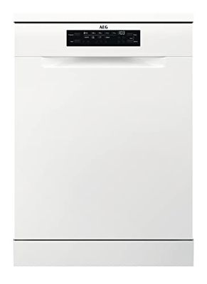 AEG 7000 Series Dishwasher FFB73727PW, GlassCare SatelliteClean Freestanding Dishwasher, 60 cm, 15 place settings, AirDry, Energy Class D, White