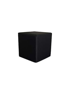 PanQube Module 8-BL Pufa VERONA 45 repose-pieds sans broderie Noir 45 x 45 x 45 cm