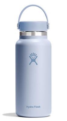 HYDRO FLASK - Wide Mouth Bottiglia d'acqua da 946 ml (32 oz) - Acciaio inossidabile con isolamento sottovuoto e coperchio a prova di perdite e rivestimento in polvere - Surf