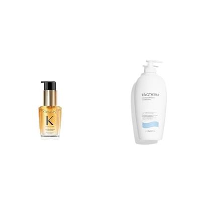 KÉRASTASE Elixir Ultime - Soin Thermo-Protecteur Sans Rinçage et BIOTHERM - Lait Corps L'Original - Lait Corps Hydratant Anti-Dessèchement - Pour Tous Types de Peaux