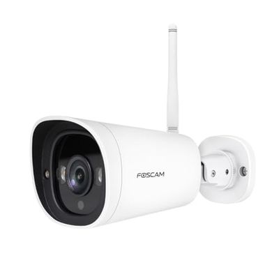 FOSCAM Telecamera di sorveglianza G4C 4MP Starlight, WLAN 2.4G/5G, con 2 faretti integrati e LED IR, visione notturna, rilevamento umano, IP66, P2P, H.265