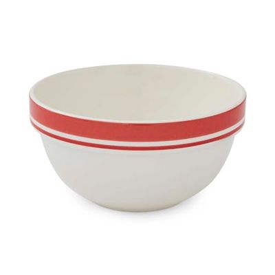 Potter's Stripe Set of 4, 7 Inch Stacking Bowls, Red