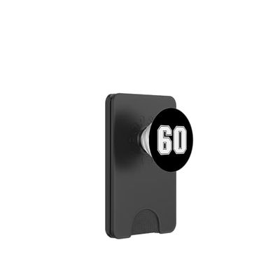 Número 60 Equipo deportivo Número universitario PopSockets PopWallet para MagSafe