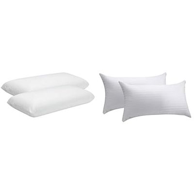 Pikolin Home - Pack Descanso Viscoelástico: 2 Almohadas Viscoelásticas de Hotel 75 cm + Funda de Algodón Antiencogimiento, Transpirable, Extrasuave y Lavable a 60°C
