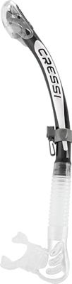 CRESSI Alpha Ultra Snorkel Tuba Dry pour Plongée, Apnée et Snorkeling Unisex-Adult, Transparent/Noir/Blanc, Unique