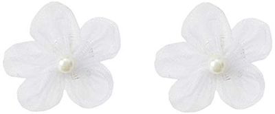 A&A Hair Spiral 2-Pieces, Tulle Flower Pearl
