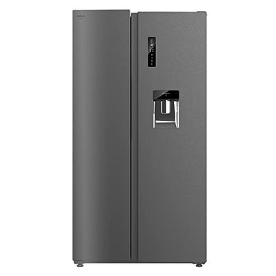 Cecotec Réfrigérateur Américain 2 Portes Bolero CoolMarket SBS 559 Dark. 559 litres, 176 cm de haut et 90 cm de large, distributeur d'eau, LED intérieure