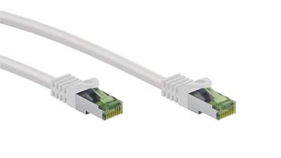 Goobay 61106, CAT 8.1 netwerkkabel/LAN-kabel, high-speed 40 Gbits, patchkabel met S/FTP PiMF afscherming, wit, 3 m