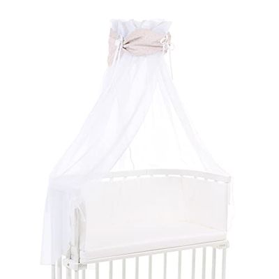 babybay Sky Organic Cotton Royal - Cinta para Todos los Modelos, diseño de Lunares, Color Beige y Dorado