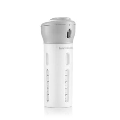 InnovaGoods® Dispensador de líquidos de Viaje 4 en 1 ForDrops, dispensa líquidos de Forma fácil y cómoda, Ideal para Viajar, 4 Compartimentos, Ideal para líquidos, cremas, jabones y Otros Productos.