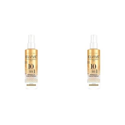 L'Oreal Elvive Extraordinary Oil 10 in 1 Miracle Treatment Leave-In Spray For Dry, Unmanagable Hair 150ml (Pack of 2)