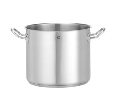 HENDI Pentola alta, senza coperchio, calderone, casseruola, tegame, adatta a tutte le fonti di calore, lavabile in lavastoviglie, 9L, ø240x(H)200mm, acciaio inox