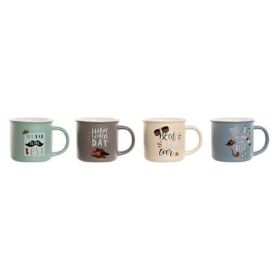 MUG PORCELANA 10,5X9X10 400ML, PADRE 4 SURT.