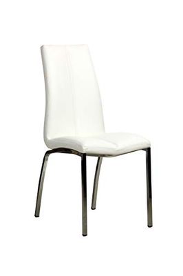 La Chaise Spola Ourense stoel, stof, wit, 94 cm (H) x 43,5 cm (B) x 58 cm (D).