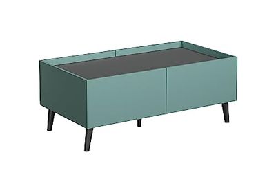 trendteam smart living Melton stolik kawowy, Dusk Blue z antracytowym, 110 x 44 x 60 cm