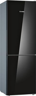 Bosch KGV36VBEAS, Série 4, Réfrigérateur congélateur, Pose libre, 186 x 60 cm, 214 L / 94 L, Noir