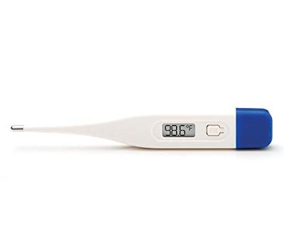 ADC Compacte digitale staafthermometer KIT, schakelbaar tussen °C/°F. Geschikt voor kinderen en volwassenen, Adtemp 413BK,Blauw-Wit
