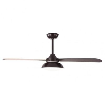 Umi DC ventilator 24 W, bruin, 3 vleugels, omkeerbaar in bruin/beuken, biedt 132D, 2950 lm en 3 lichttemperaturen (3000 K, 4000 K, 6000 K). Inclusief afstandsbediening, geheugen en timer.