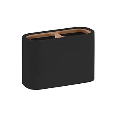 GEDY | Melbourne Harts tandborsthållare Svart, Mått 8,5 x 12,8 x 5,6 cm och Vikt 0,364 kg