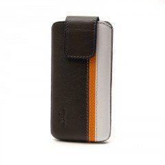 DC Trambolin Montone Case Beschermhoes voor Apple iPhone 5 grijs/geel/wit garen