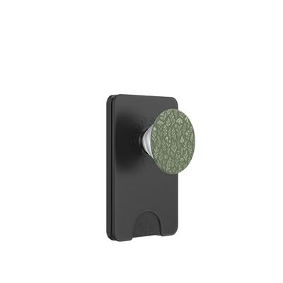 Diseño minimalista botánico de flores silvestres verde salvia PopSockets PopWallet para MagSafe