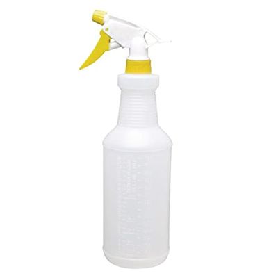 Jantex Colour-Coded Spray Bottle 750ml - Yellow - Trigger Operation, Adjustable Nozzle, Professional Janitor Beauty Hairdressor Gardening and Home Cleaning | CD816