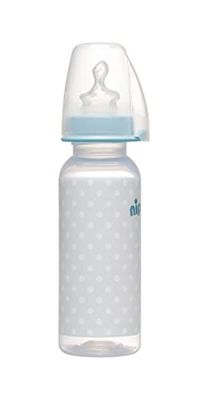Nip Biberon standard/PP avec tétine anatomique en silicone - Biberon moyen 250ml garçon 0-6 mois