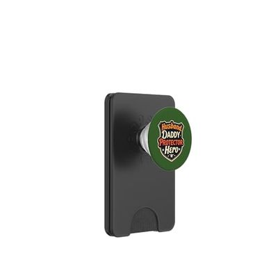 Husband Daddy Protector Hero Father's Day Dad Birthday Papa PopSockets PopWallet for MagSafe