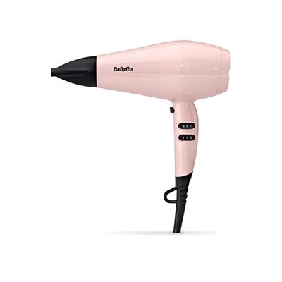 BaByliss Rose Blush Sèche-cheveux 2200 W, séchage puissant, ionique, léger, rose