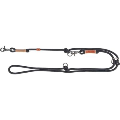 TRIXIE Guinzaglio per cani BE NORDIC V-Linea L – XL, 2,00 m Ø 13 mm in nero/sabbia – guinzaglio regolabile con fascino nordico – per cani grandi e molto grandi – 17235