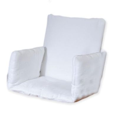 PAPATE - Coussin de Chaise Haute en Coton Bio - Multi-Usage, Doux et Écologique, Certifié Bio (Blanc)