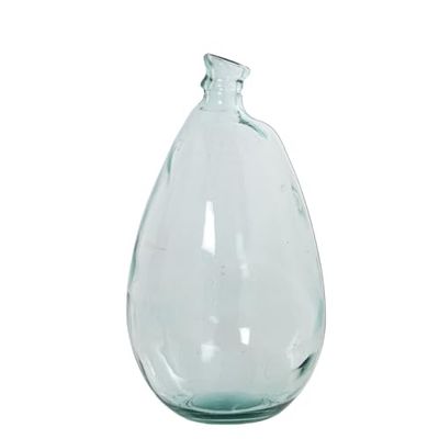 Alexandra House Living Vaas van gerecycled glas, transparant, 24 x 23 x 42 cm