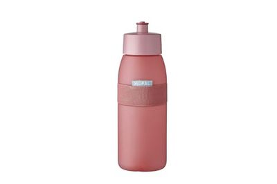 Mepal - Botella Deportiva Ellipse - Práctica Botella de Agua para Deporte y Ocio - Botella Gimnasio Deportiva con Boquilla Blanda - Apta para Lavavajillas y Sin BPA - 500 ml - Vivid mauve