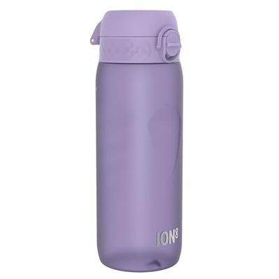 ION8 Vattenflaska, 750 ml/24 oz, Läcksäker, Lätt att Öppna, Säkert Lås, Diskmaskinssäker, BPA-fri, Hygieniskt Lock, Bärhandtag, Mjukt Grepp med Konturer, Lätt att Rengöra, Luktfri, Ljuslila