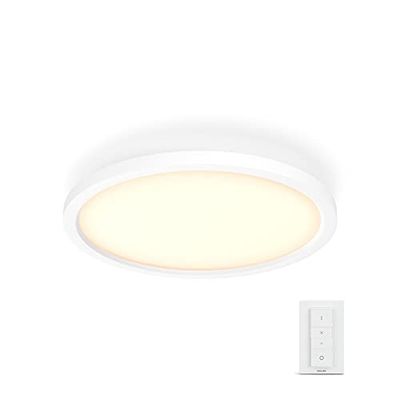 Philips Hue White Ambiance Aurelle, Plafoniera LED Smart, Bluetooh, 24,5 W, Rotonda, Bianco, Telecomando Dimmer Switch incluso