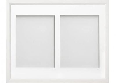 Frame Company Drayton Multi Aperture Photo Frame, White, 14x11 for 8x6 inch (x2)