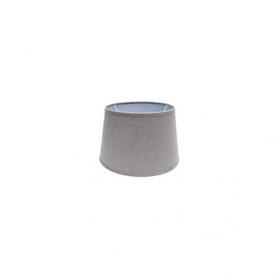 Abat-jour E27, couleur gris, dimensions 15 x 12 x 13 cm, avec forme conique ouverte, idéal pour décorer et améliorer l'éclairage.