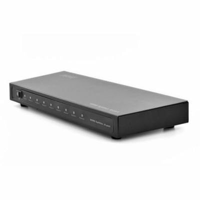 DIGITUS DS-43302 HDMI Splitter 1x8 - Ingang: 1-poorts/Uitgang: 8-poorts - Full HD 1080p/24 Hz HDTV: 1920 x 1200p - HDCP 1.0/1.1/1.2 - DTS Digital, Dolby Digital, DTS-HD, Dolby True HD
