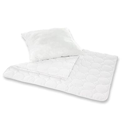 Indragbara filtar set TENCEL | bästa fukthantering för torrt och hygieniskt sovklimat | Filt: 140 x 200 cm, kudde: 70 x 90 cm
