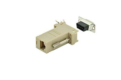 DIGITUS D-Sub 9 to RJ45 Adapter - Coupling for self-assembly - Plug to socket - RS-232 - RS-485 - PVC housing