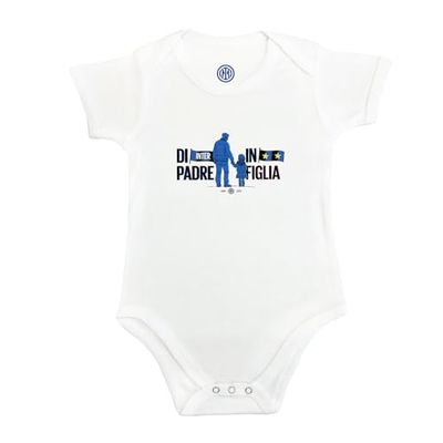 FC Internazionale Milano S.p.A. Body Neonato bébé Mixte Enfant, Blanc, 12-18M