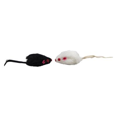 JACK AND VANILLA, Jouets pour Chats en Forme de Souris réalistes, 2 pièces, stimulent l'instinct de Chasse, matériaux durables, Taille 7,6 cm, Couleurs Vives, Modèle Cat Toys