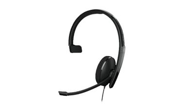 EPOS | Sennheiser Adapt 130T USB-C II (1000903) - Bedraad Mono Headset met USB-C Aansluiting, Gecertificeerd voor MS Teams, UC-geoptimaliseerd - Uitstekend Geluid - Verbeterd Comfort - Oproepbediening