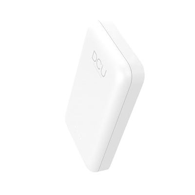 DCU Tecnologic | Batería Externa con Magsafe y Doble Puerto USB | USB Tipo C Power Delivery 20W | con Indicador LED | Batería construida con Polímero de Litio Blanco | 64 * 16 * 98mm