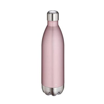 cilio Elegante borraccia in acciaio inox, 1 litro, oro rosa, a prova di perdite, thermos anche per bevande gassate, mantiene caldo fino a 18 ore e freddo per 24 ore