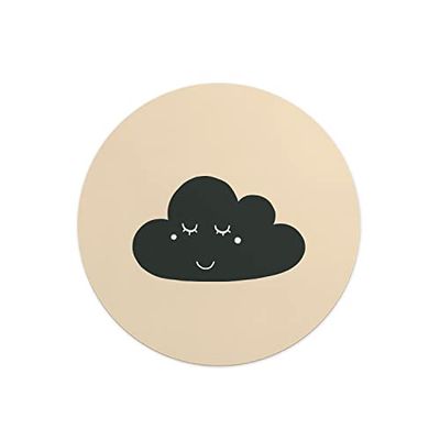 Questo Casa, Round Digital Printed Mouse Pad, Non-Slip Base, for Office and Home, Diameter:22cm