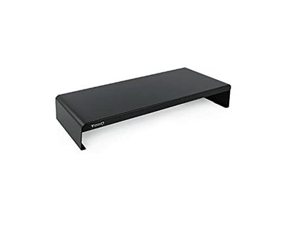 Support élévateur - Support réglable pour Ordinateur Portable ou Moniteur avec Design Noir, fabriqué en métal, idéal pour améliorer l'ergonomie de l'utilisateur. *