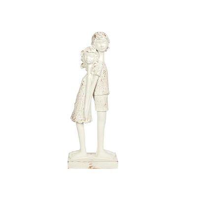 Romimex Figurine décorative Blanche en résine pour Enfants 14 x 38 x 7 cm