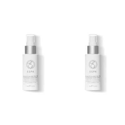 ESPA | Essentials Cleansing Hand Spray | Eucalyptus & Tea Tree | 35 ml (Pack of 2)